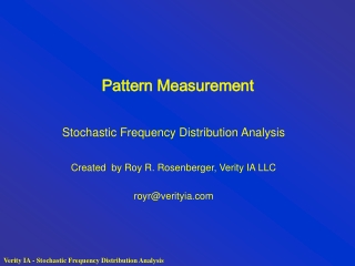 Stochastic Frequency Distribution Analysis Created  by Roy R. Rosenberger, Verity IA LLC