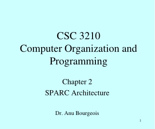 CSC 3210 Computer Organization and Programming