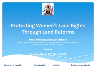 Protecting Women’s Land Rights Through Land Reforms