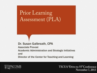 Prior Learning Assessment (PLA)