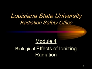 Louisiana State University Radiation Safety Office