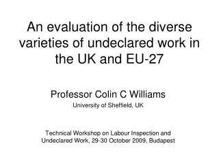 An evaluation of the diverse varieties of undeclared work in the UK and EU-27