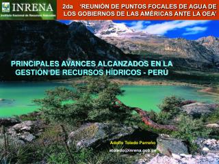 2da ‘REUNIÓN DE PUNTOS FOCALES DE AGUA DE LOS GOBIERNOS DE LAS AMÉRICAS ANTE LA OEA’