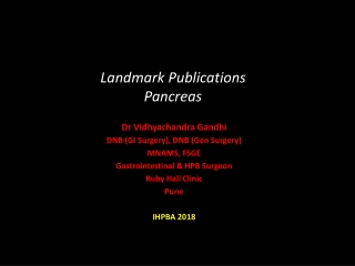 Landmark Publications Pancreas