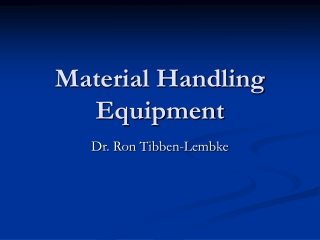 Material Handling Equipment