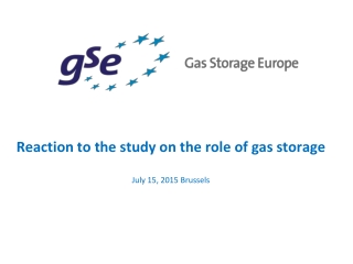 Reaction  to the  study  on the  role  of  gas storage July 15, 2015 Brussels