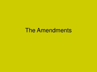The Amendments