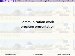 Communication work  program presentation