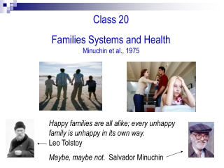 Class 20 Families Systems and Health              Minuchin et al., 1975