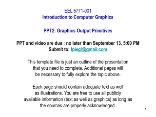 EEL 5771-001 Introduction to Computer Graphics