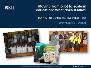 Moving from pilot to scale in education: What does it take?