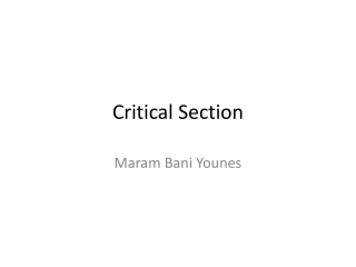 Critical Section