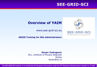 Overview of YAIM