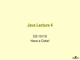 Java Lecture 4