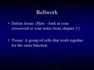 Bellwork