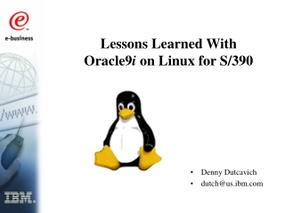 Lessons Learned With Oracle9 i  on Linux for S/390