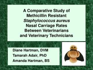 Diane Hartman, DVM      Tamarah Adair, PhD     Amanda Hartman, BS