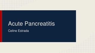 Acute Pancreatitis