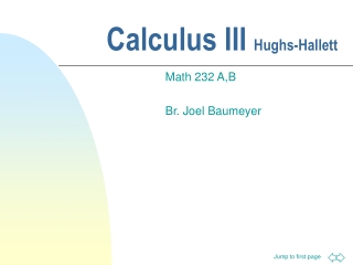 Calculus III  Hughs-Hallett