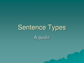 Sentence Types