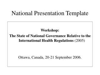 National Presentation Template