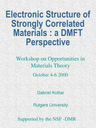 Electronic Structure of Strongly Correlated Materials : a DMFT Perspective