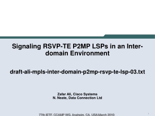 Requirements for inter-domain P2MP tree computation