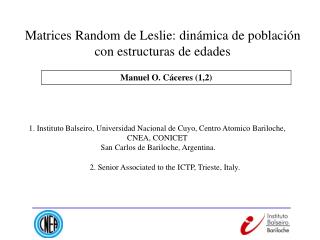 Matrices Random de Leslie: dinámica de población con estructuras de edades