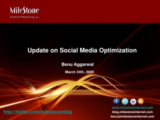 Update on Social Media Optimization