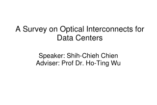 A Survey on Optical Interconnects for Data Centers