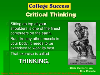 Critical Thinking