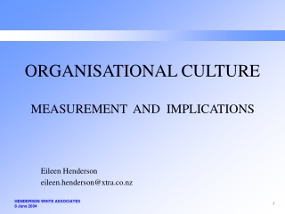 ORGANISATIONAL CULTURE