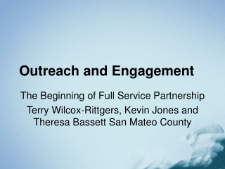Outreach and Engagement