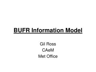 BUFR Information Model