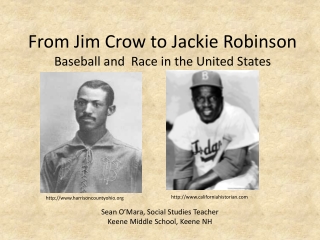 From Jim Crow to Jackie Robinson Baseball and  Race in the United States