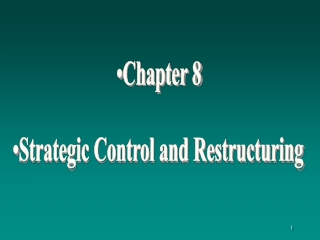 Chapter 8 Strategic Control and Restructuring