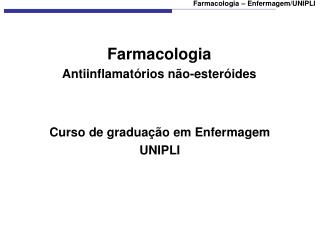 Farmacologia Antiinflamatórios não-esteróides