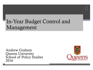 In-Year Budget Control and Management