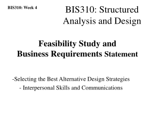 Feasibility Study and  Business Requirements  Statement