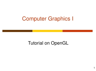 Computer Graphics I