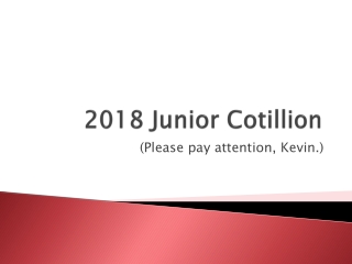 2018 Junior Cotillion