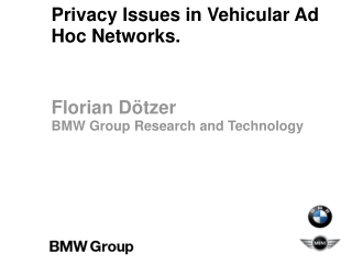 Privacy Issues in Vehicular Ad Hoc Networks.