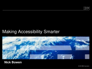 Making Accessibility Smarter