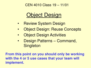 Object Design