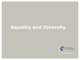 Equality and Diversity