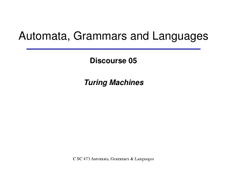 Automata, Grammars and Languages