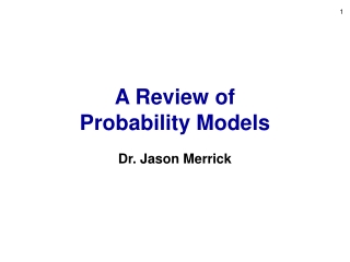 A Review of  Probability Models