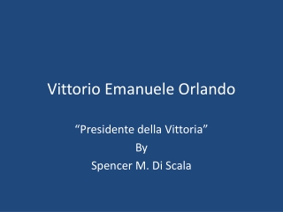 Vittorio Emanuele Orlando