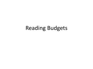 Reading Budgets