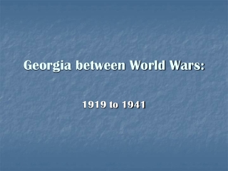 Georgia between World Wars: